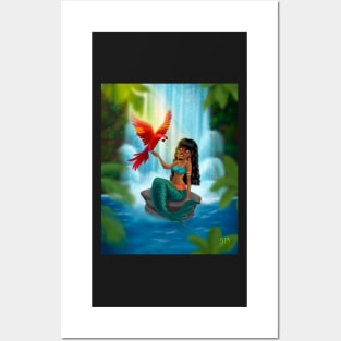 Amazonian Rainforest Mermaid Posters and Art